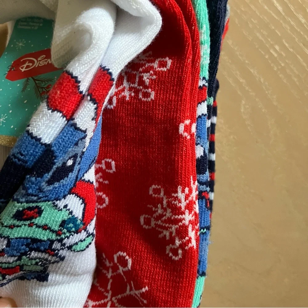DISNEY Lilo and Stitch and Scrump Christmas Socks - 9 Pair Variety Pack NWT